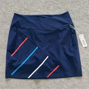 Kinona Straight Drive Golf‎ Skort NWT Size Large Navy Blue UPF 50+